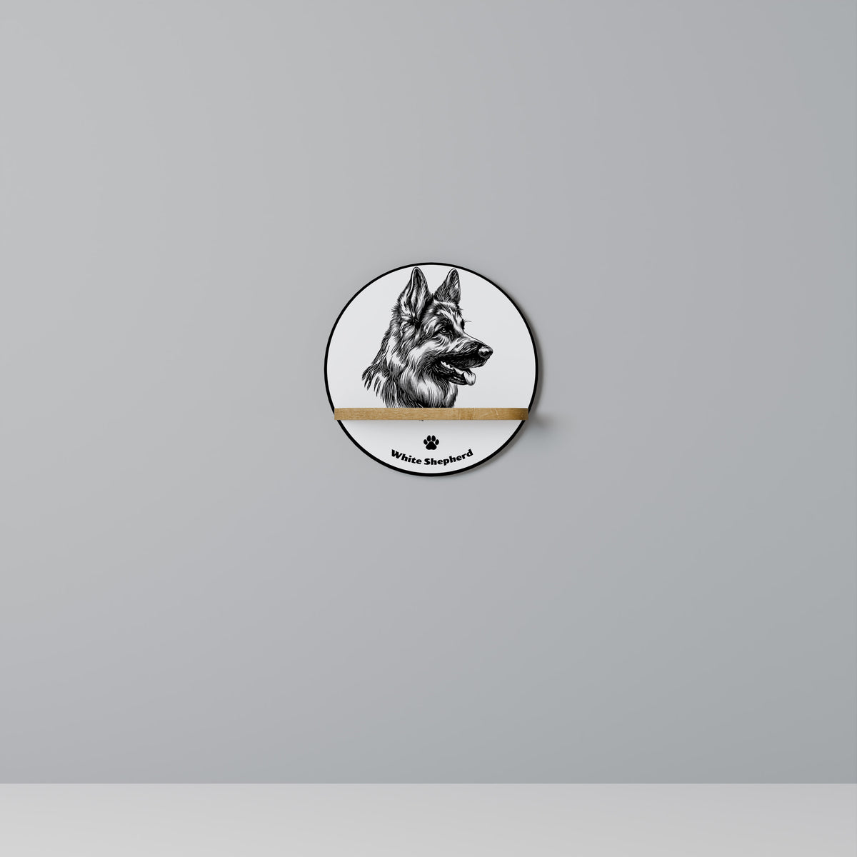 WHITE SHEPHERD DOG Διακοσμητικό Ράφι Art Shelf
