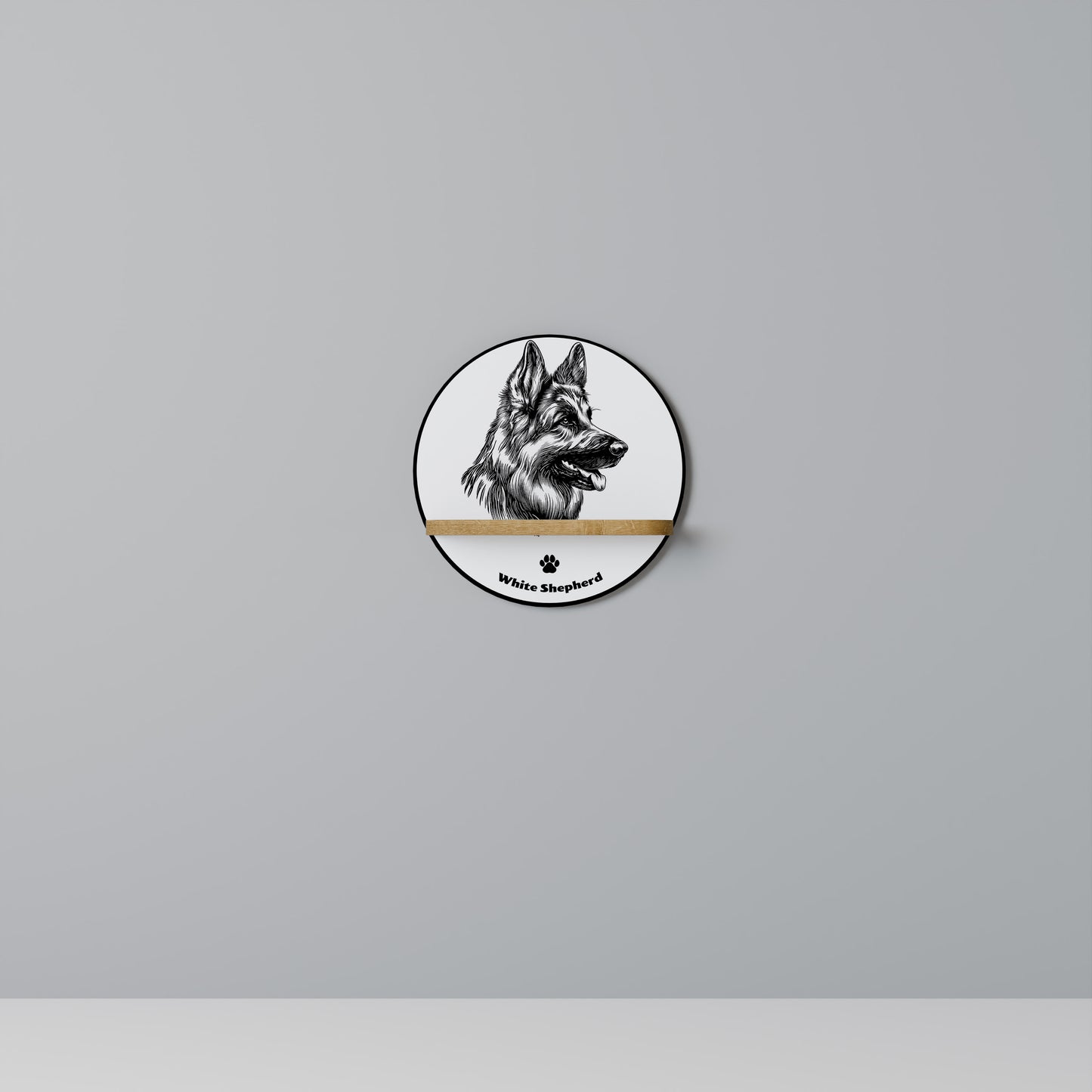 WHITE SHEPHERD DOG Διακοσμητικό Ράφι Art Shelf