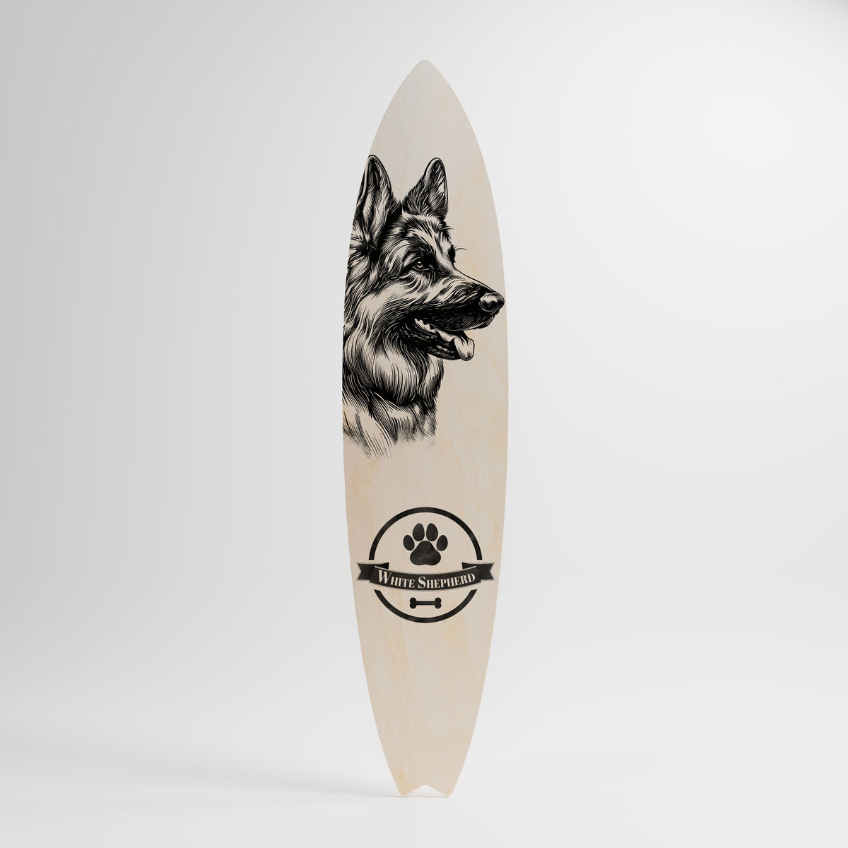 WHITE SHEPHERD DOG Διακοσμητική σανίδα Surf