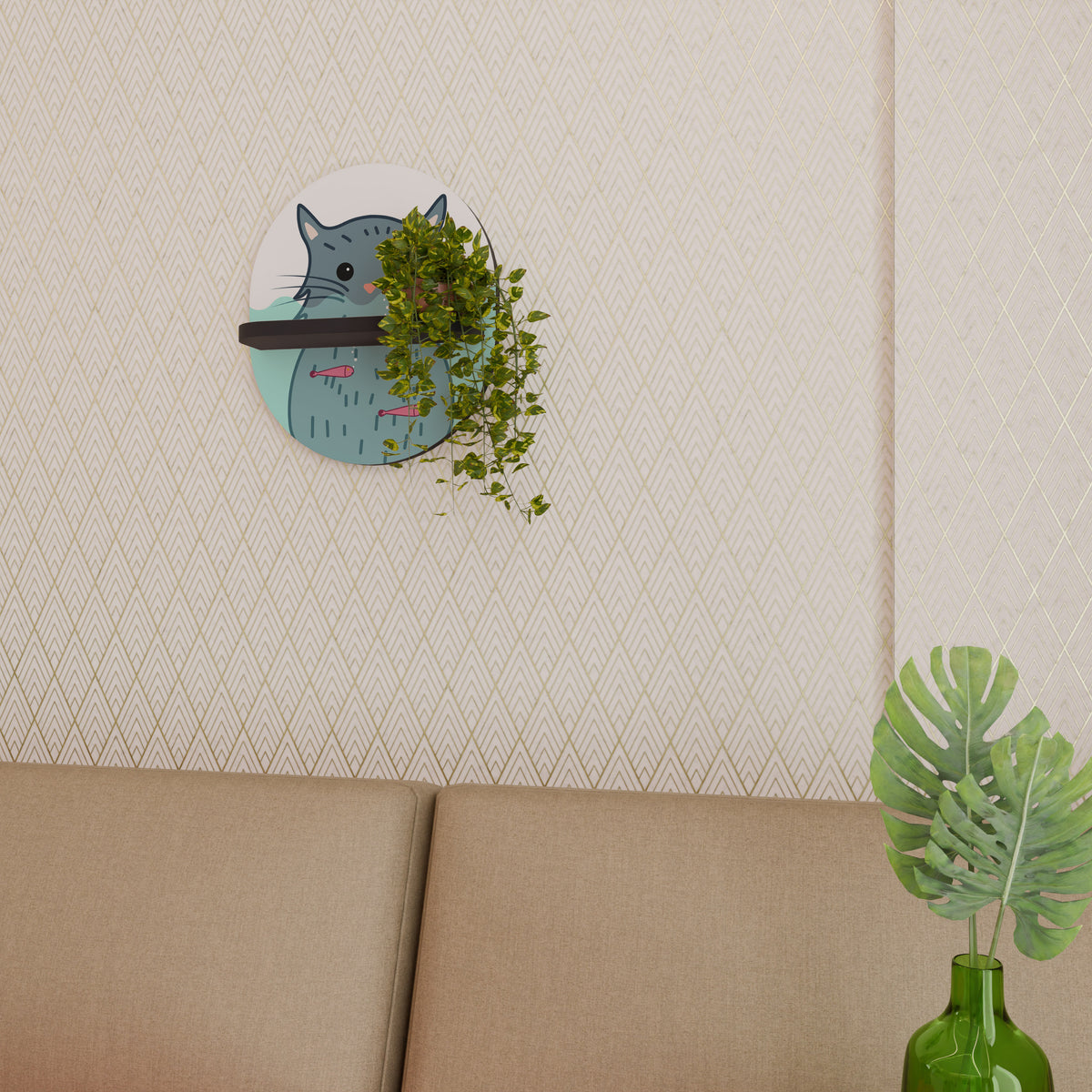 CAT SPLASH Διακοσμητικό Ράφι Art Shelf