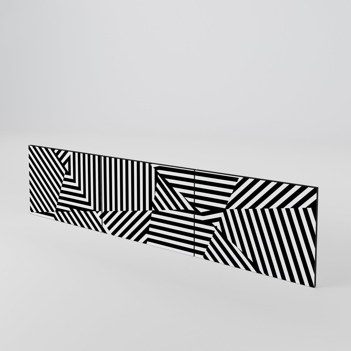 ILLUSIONARY LATTICE 3-Piece TV Cabinet Door Set