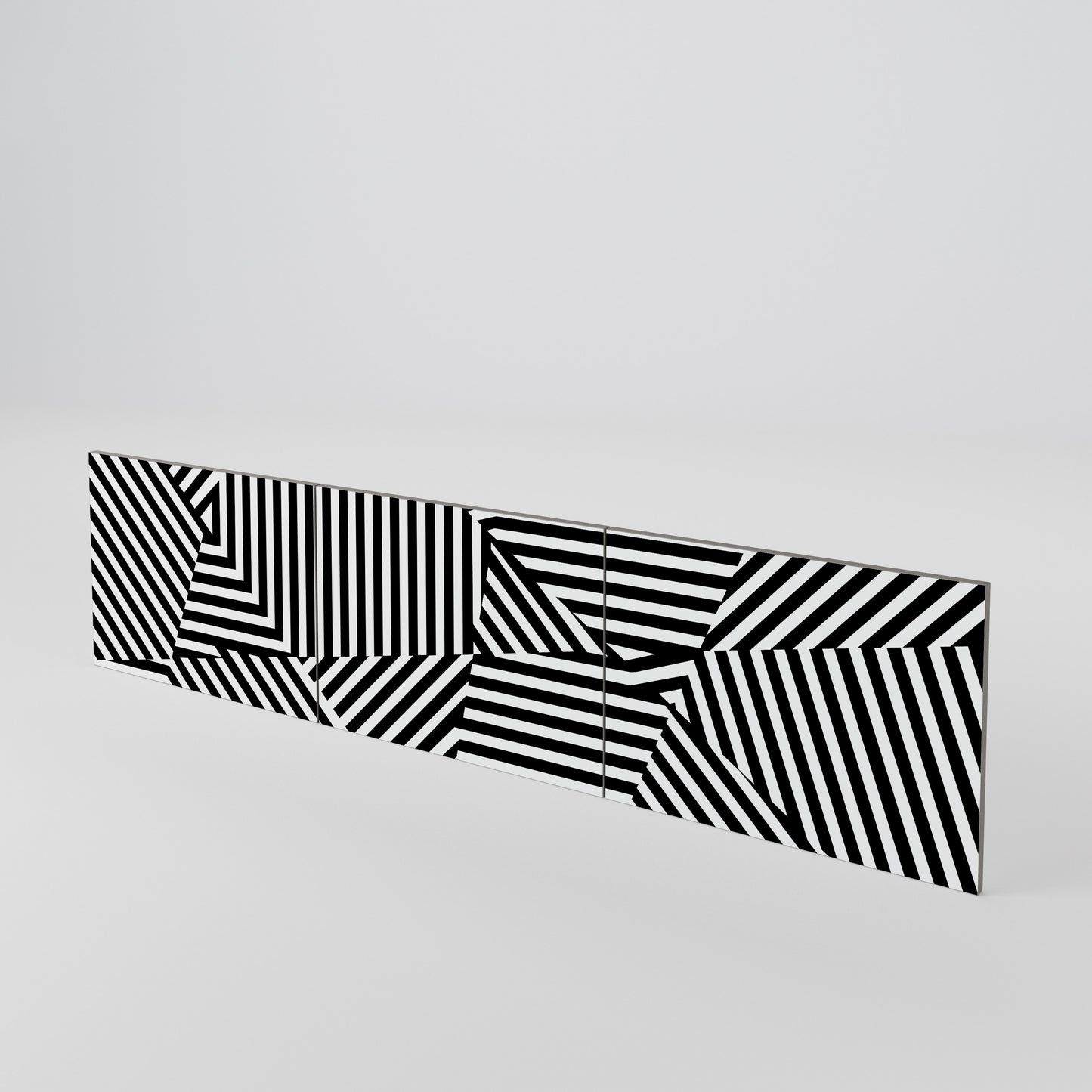 ILLUSIONARY LATTICE 3-Piece TV Cabinet Door Set
