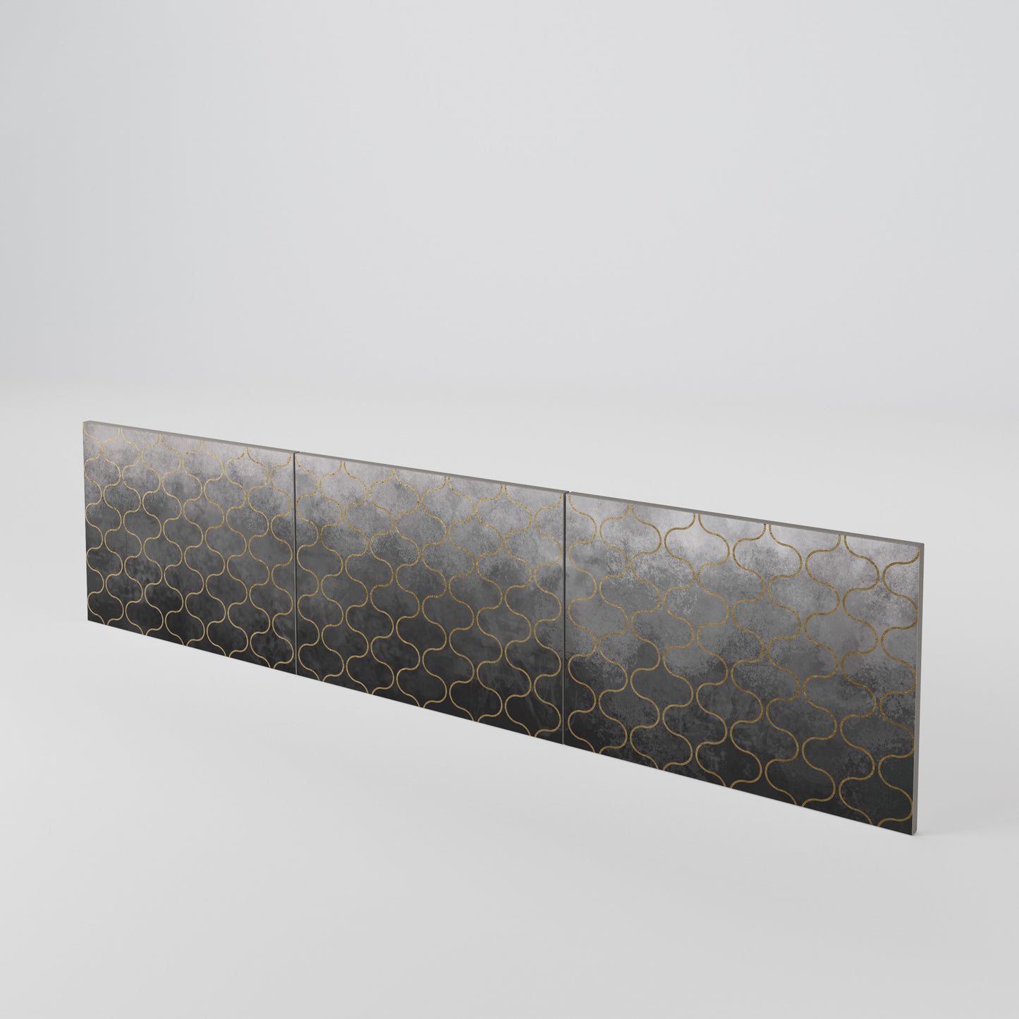 TESSELATED GRAYISH 3-Piece TV Cabinet Door Set