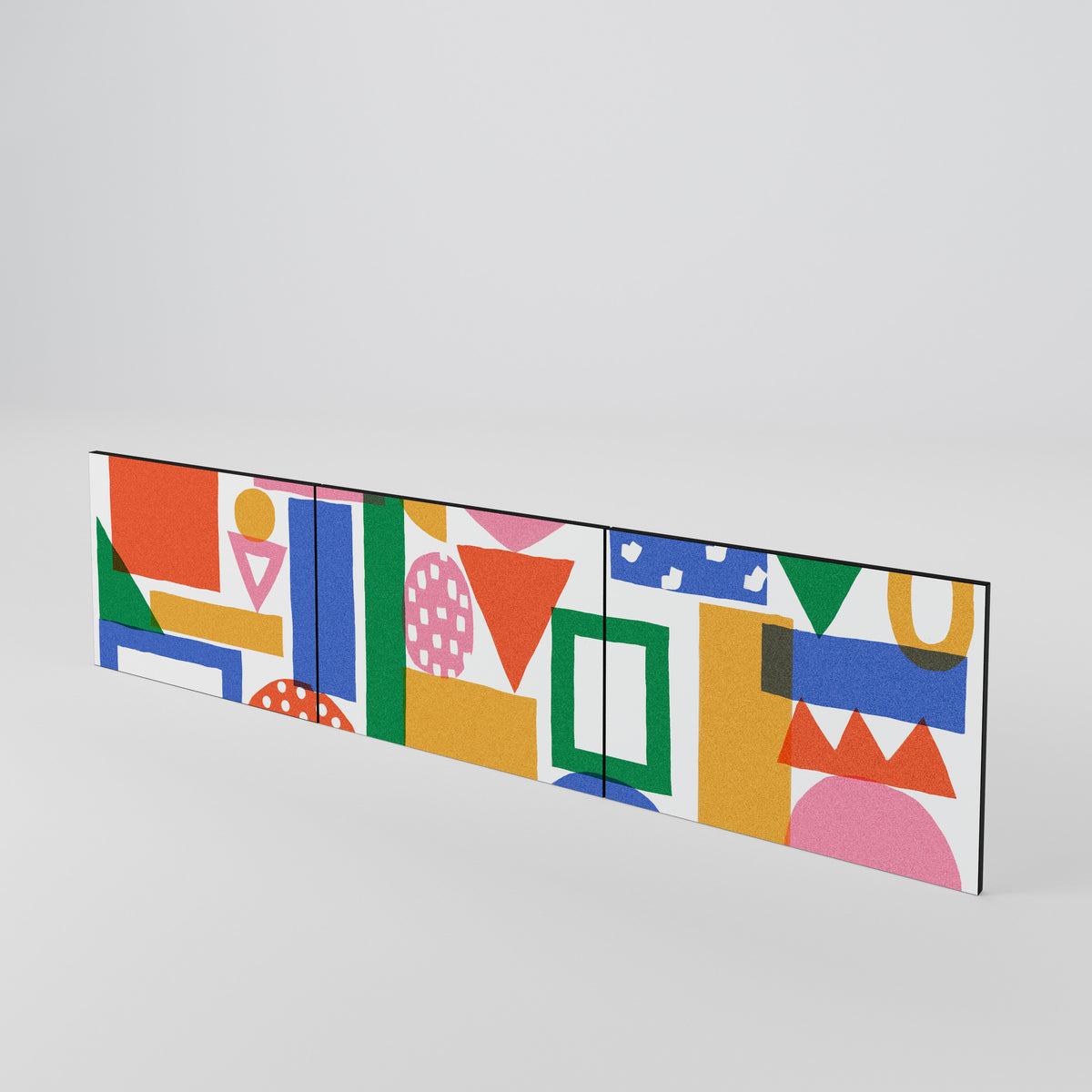 GEOMETRIC GLIMMER 3-Piece TV Cabinet Door Set