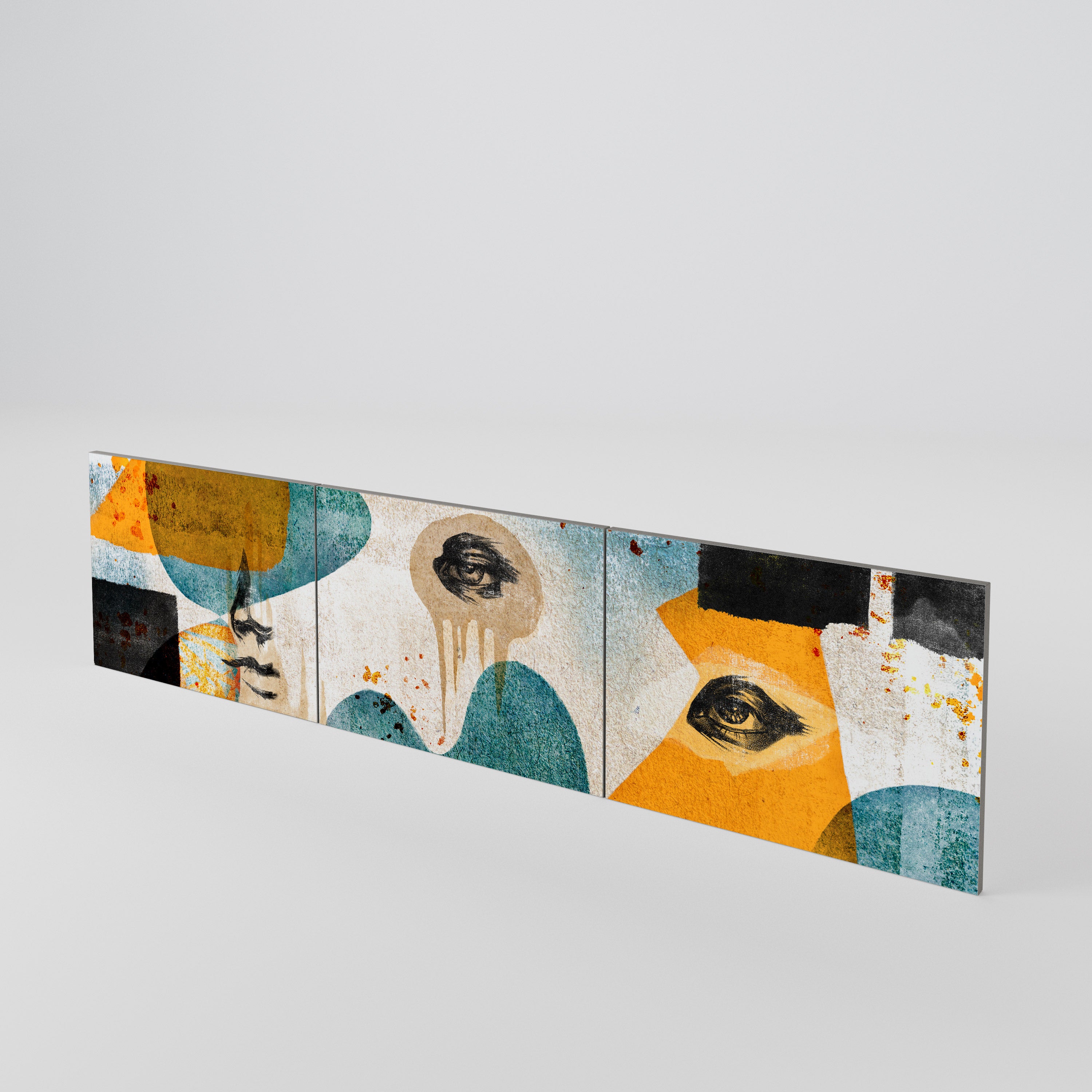 ABSTRACT FACES Σετ 3 τεμαχίων πόρτες για έπιπλο τηλεόρασης