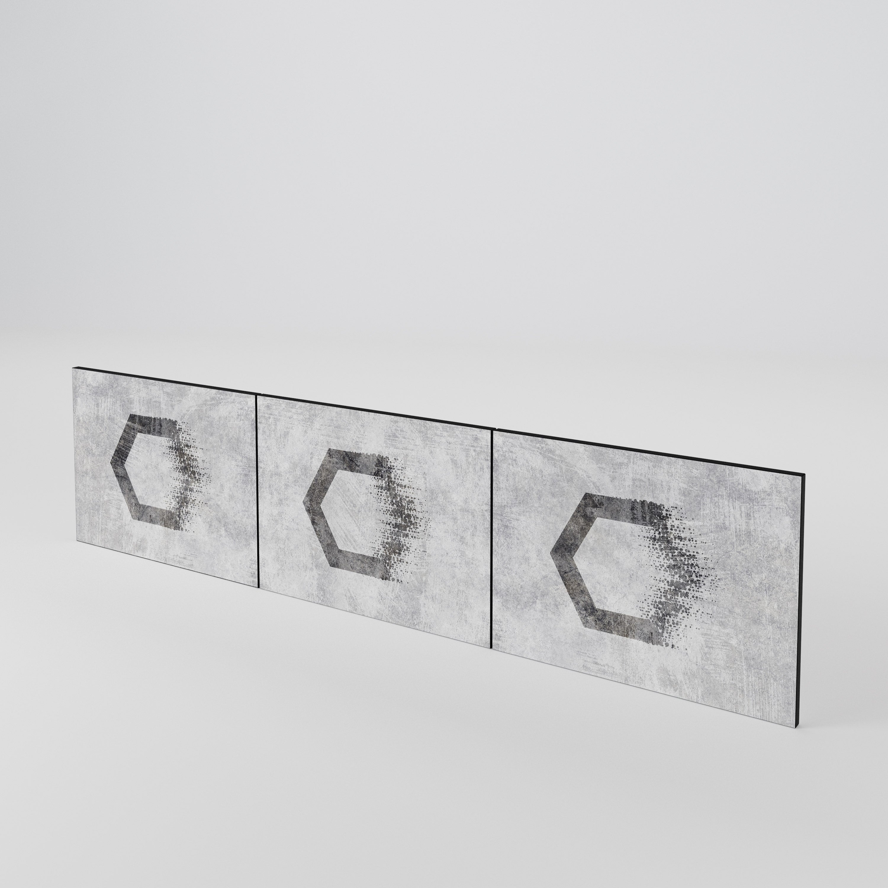 HEXAGONAL FIGURES 3-Piece TV Cabinet Door Set