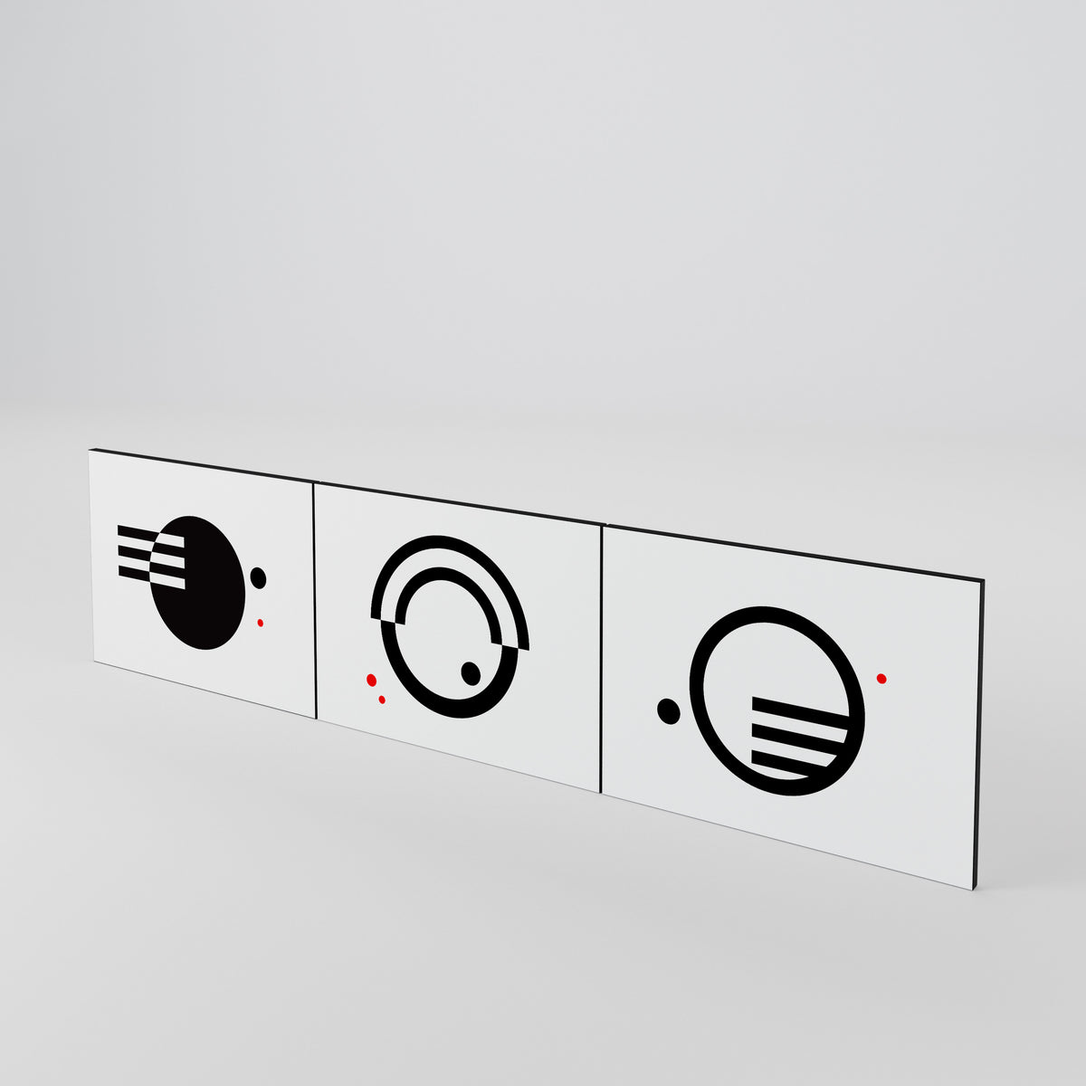 BLACK AND WHITE COMBINATION Σετ θυρών για έπιπλα τηλεόρασης