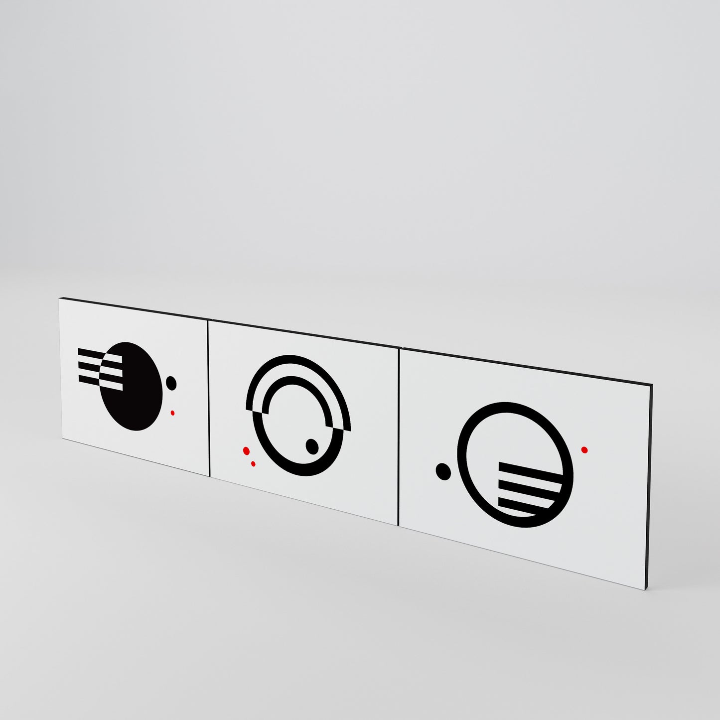 BLACK AND WHITE COMBINATION Σετ θυρών για έπιπλα τηλεόρασης