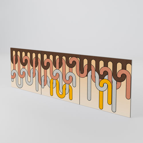 COLORFUL STRINGS 3-Piece Sideboard Door Set