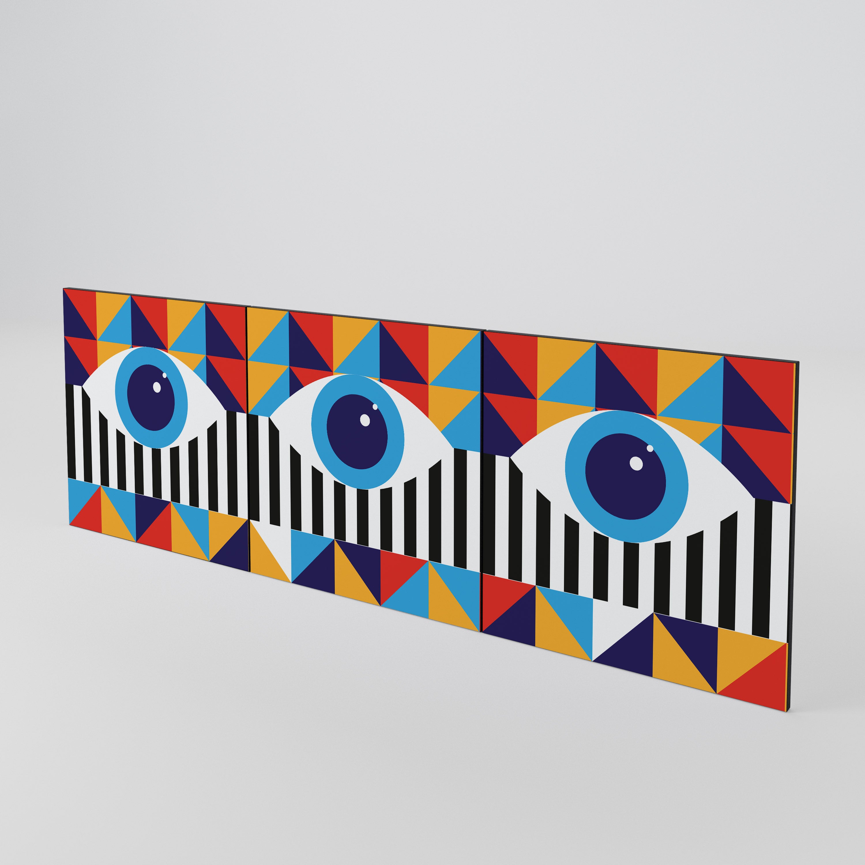 ABSTRACTION AND GEOMETRY Σετ 3 τεμαχίων πόρτες για μπουφέ