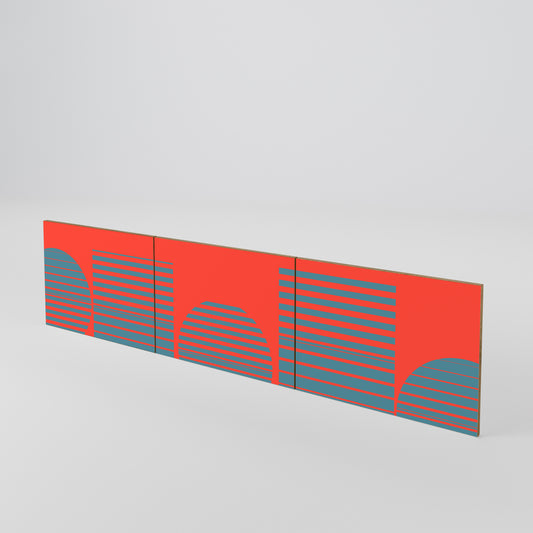 RISING GEOMETRY STARS 3-Piece TV Cabinet Door Set