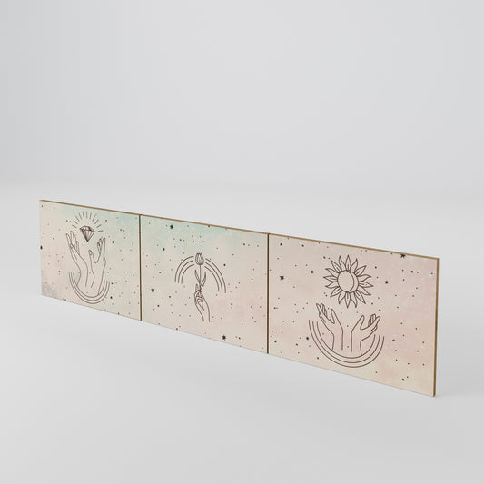DELICATE BEAUTY 3-Piece TV Cabinet Door Set