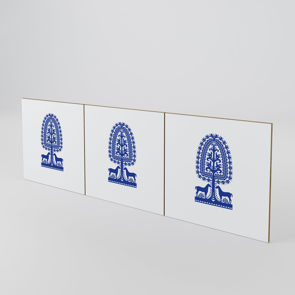 POLISH FOLK ART 3-Piece Sideboard Door Set