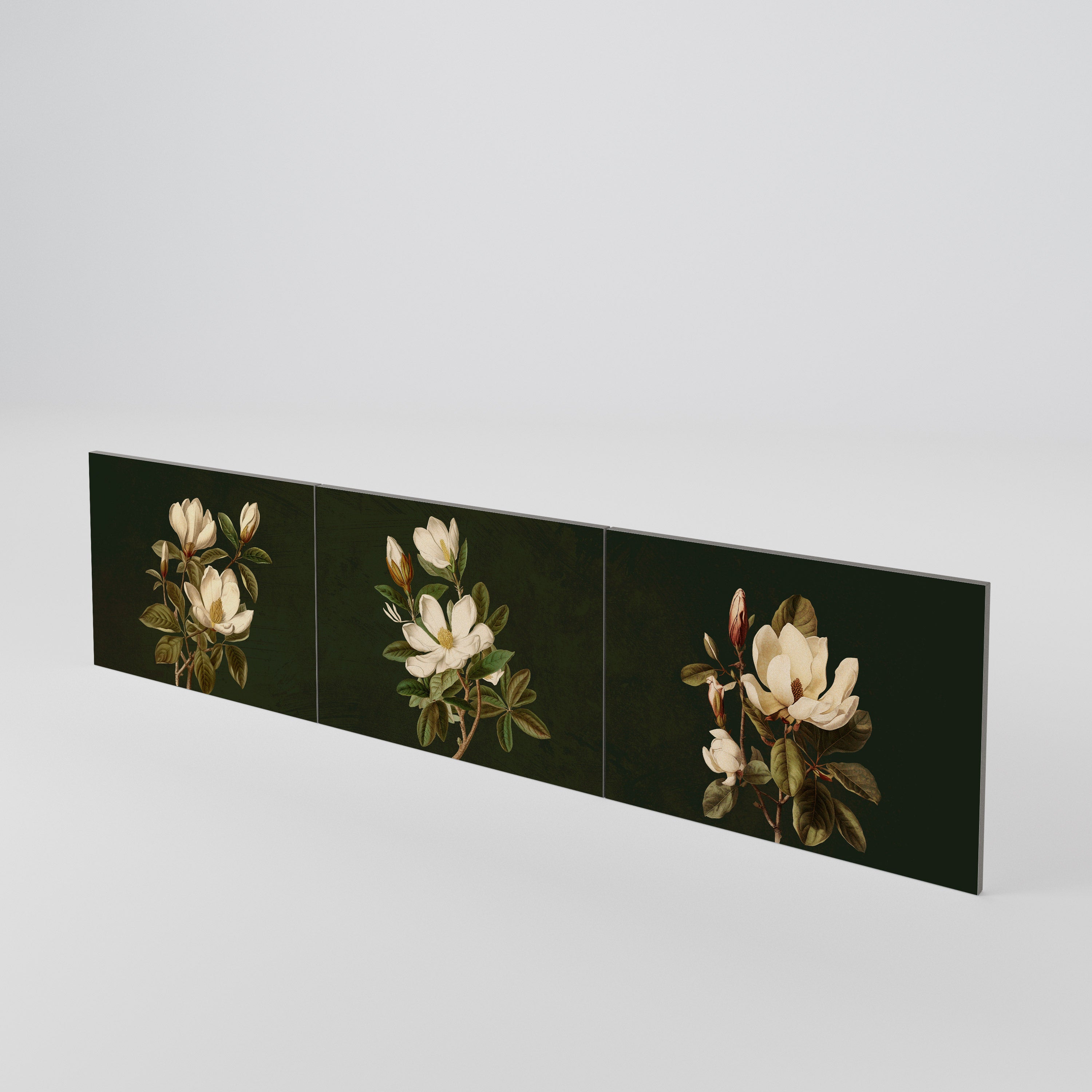 FLORAL NOIR 3-Piece TV Cabinet Door Set