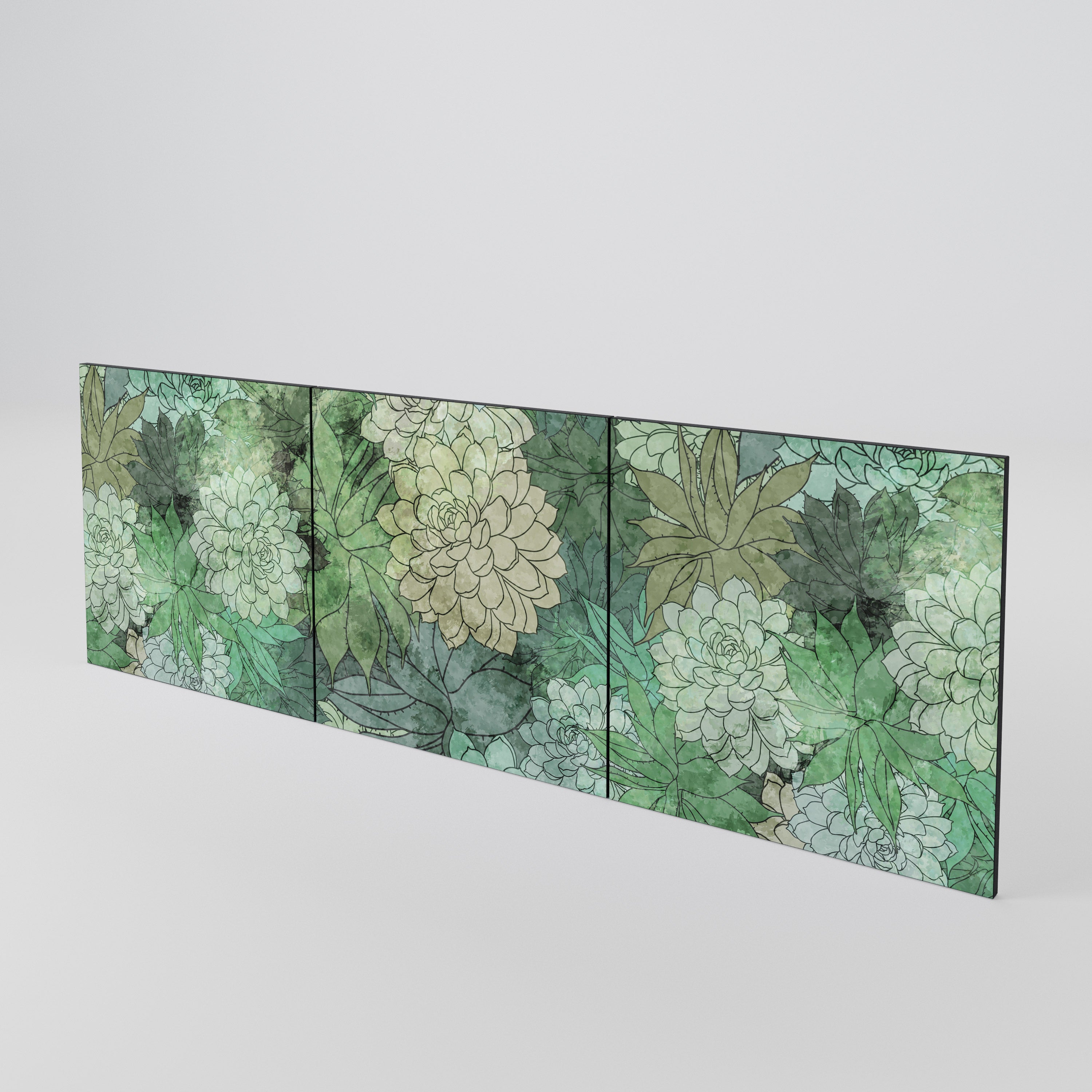 SUCCULENT CLUSTER 3-Piece Sideboard Door Set