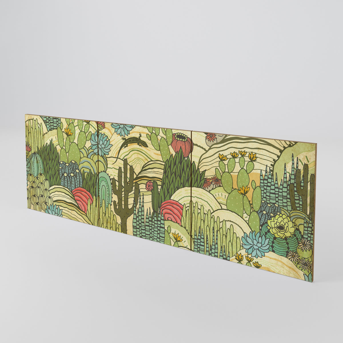 SUCCULENTS KALEIDOSCOPE 3-Piece Sideboard Door Set