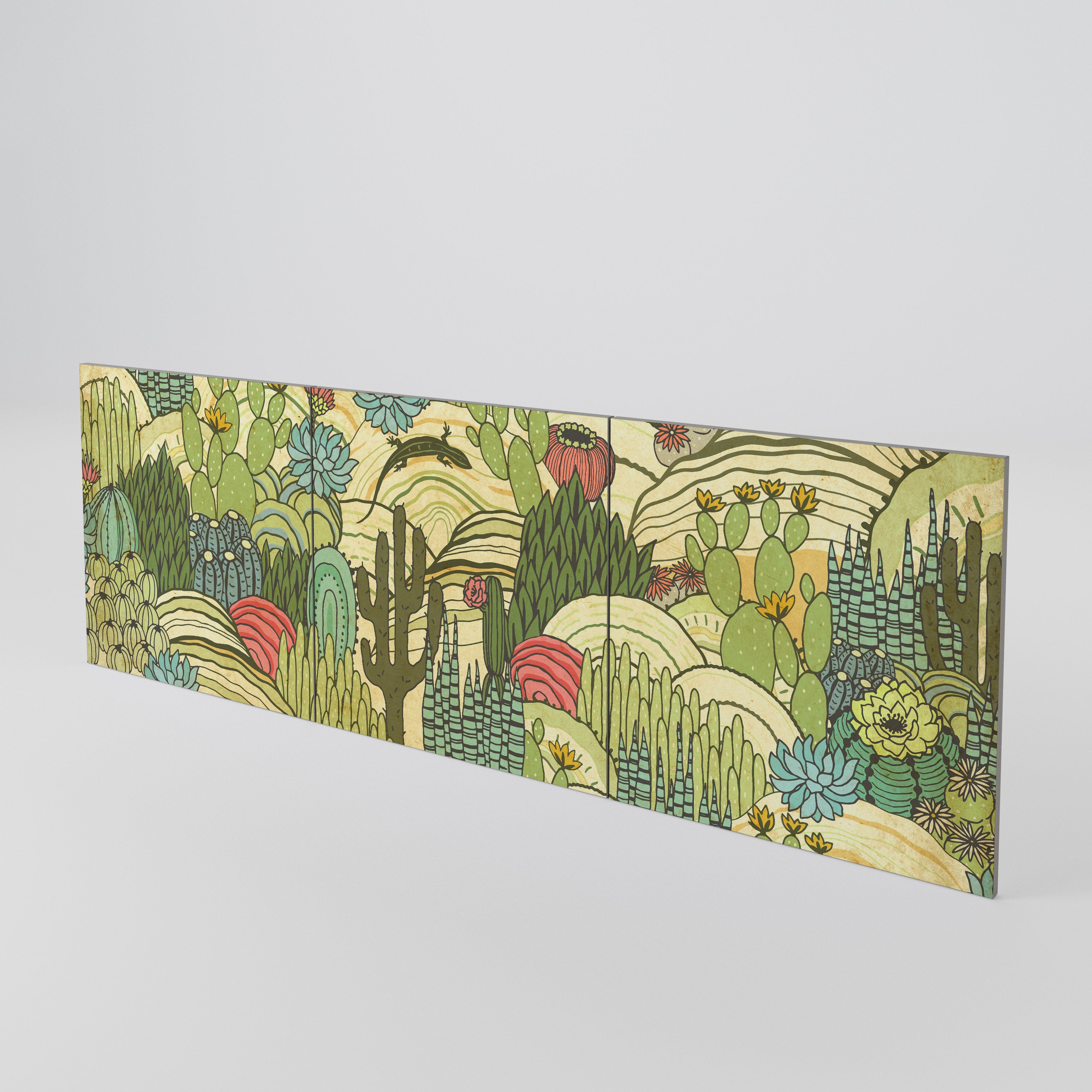 SUCCULENTS KALEIDOSCOPE 3-Piece Sideboard Door Set