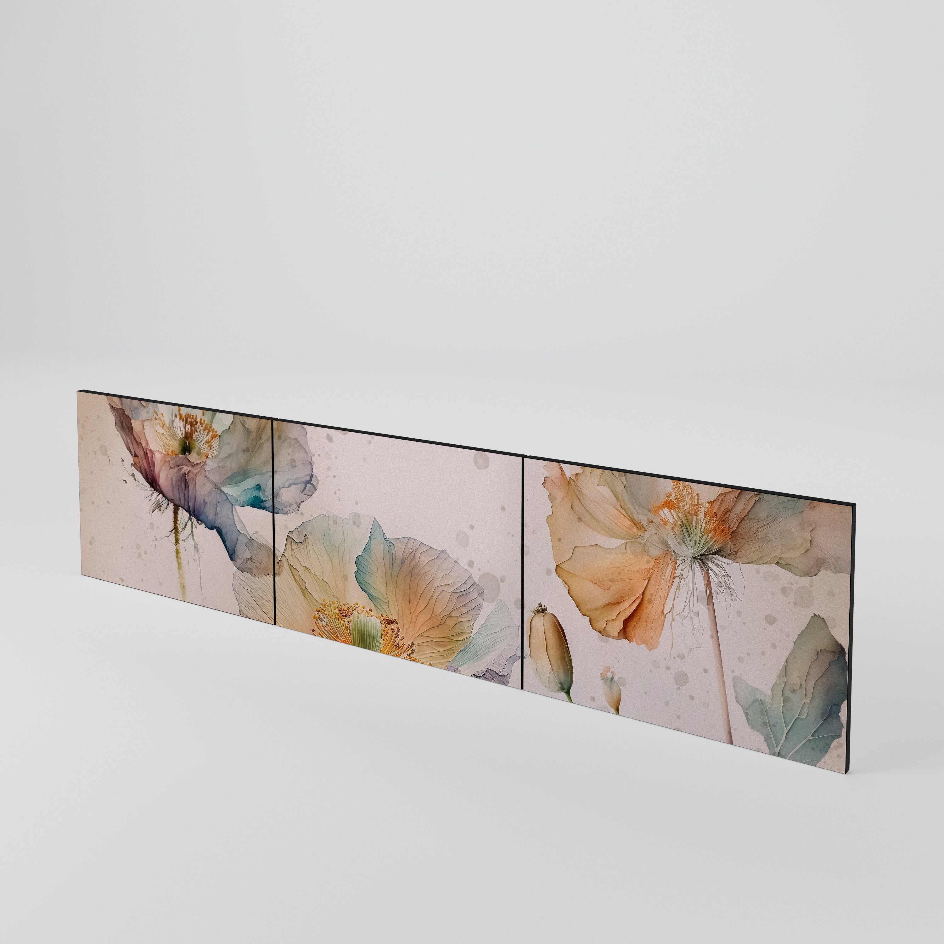 SOFTEN POPPY 3-Piece TV Cabinet Door Set