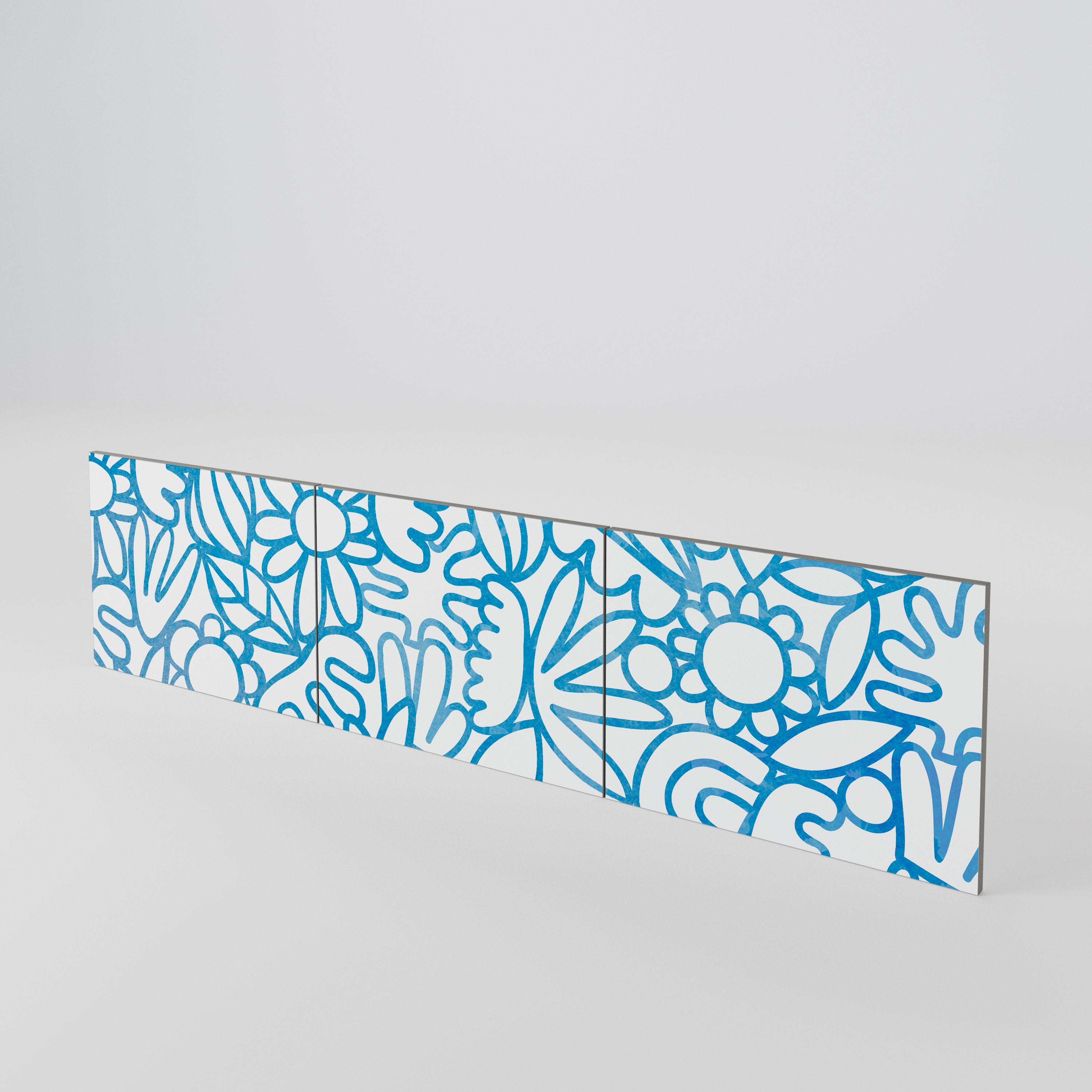 BLOOMY MORNING 3-Piece TV Cabinet Door Set