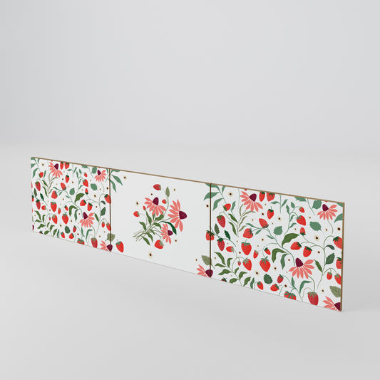 FLOWERS AND STRAWBERRIES Σετ θυρών για έπιπλα τηλεόρασης