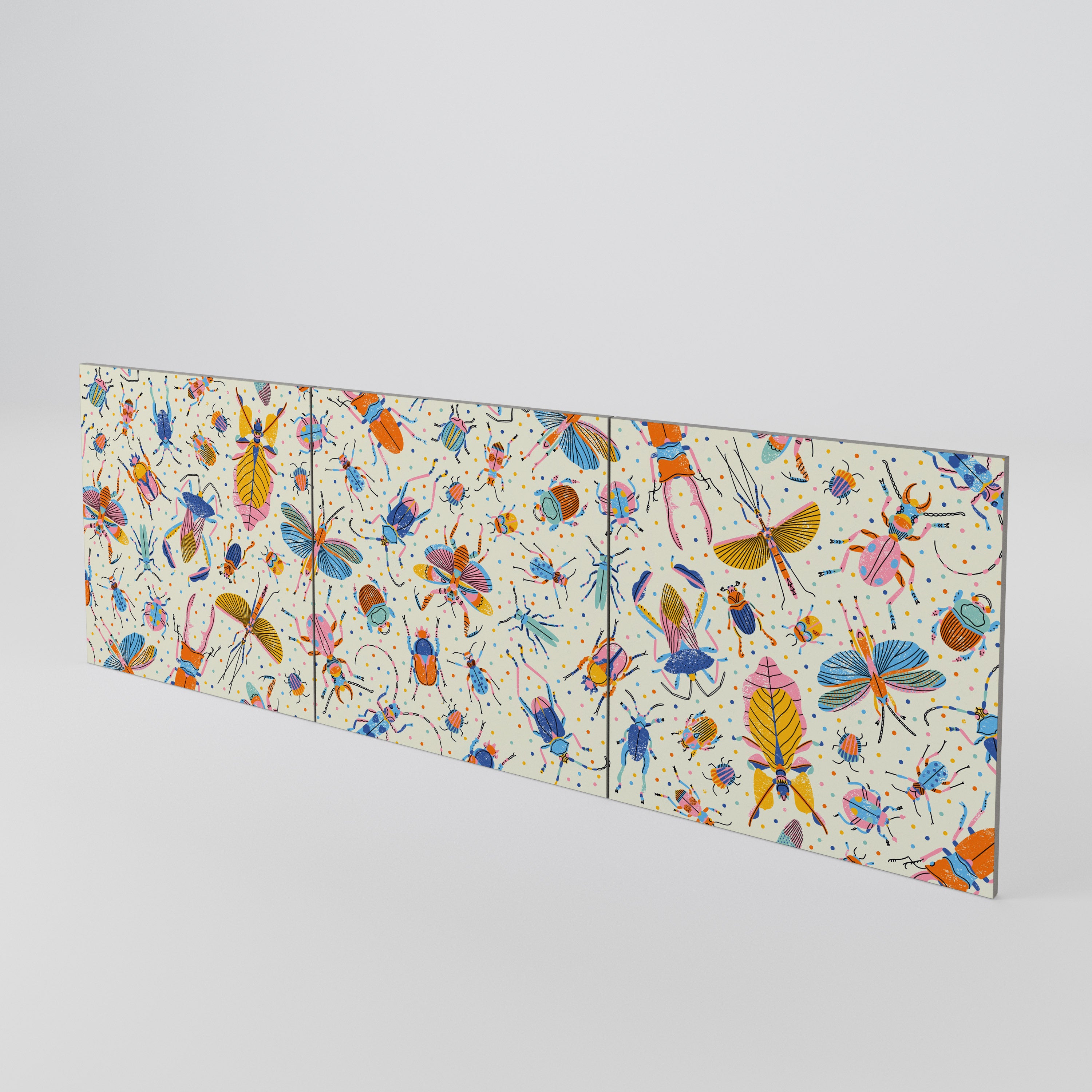 COLORFUL INSECTS 3-Piece Sideboard Door Set