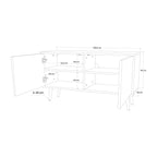 CERAMIC TEXTURE Compact 2-Door TV Cabinet