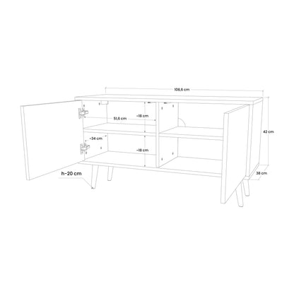 COLORFUL TRIANGLES Συμπαγές έπιπλο τηλεόρασης 2-θυρών
