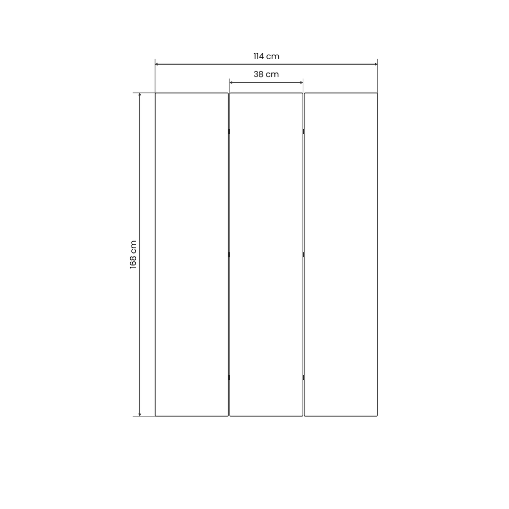 MAKESHIFT ARTISTRY Decorative 3-Panel Room Divider