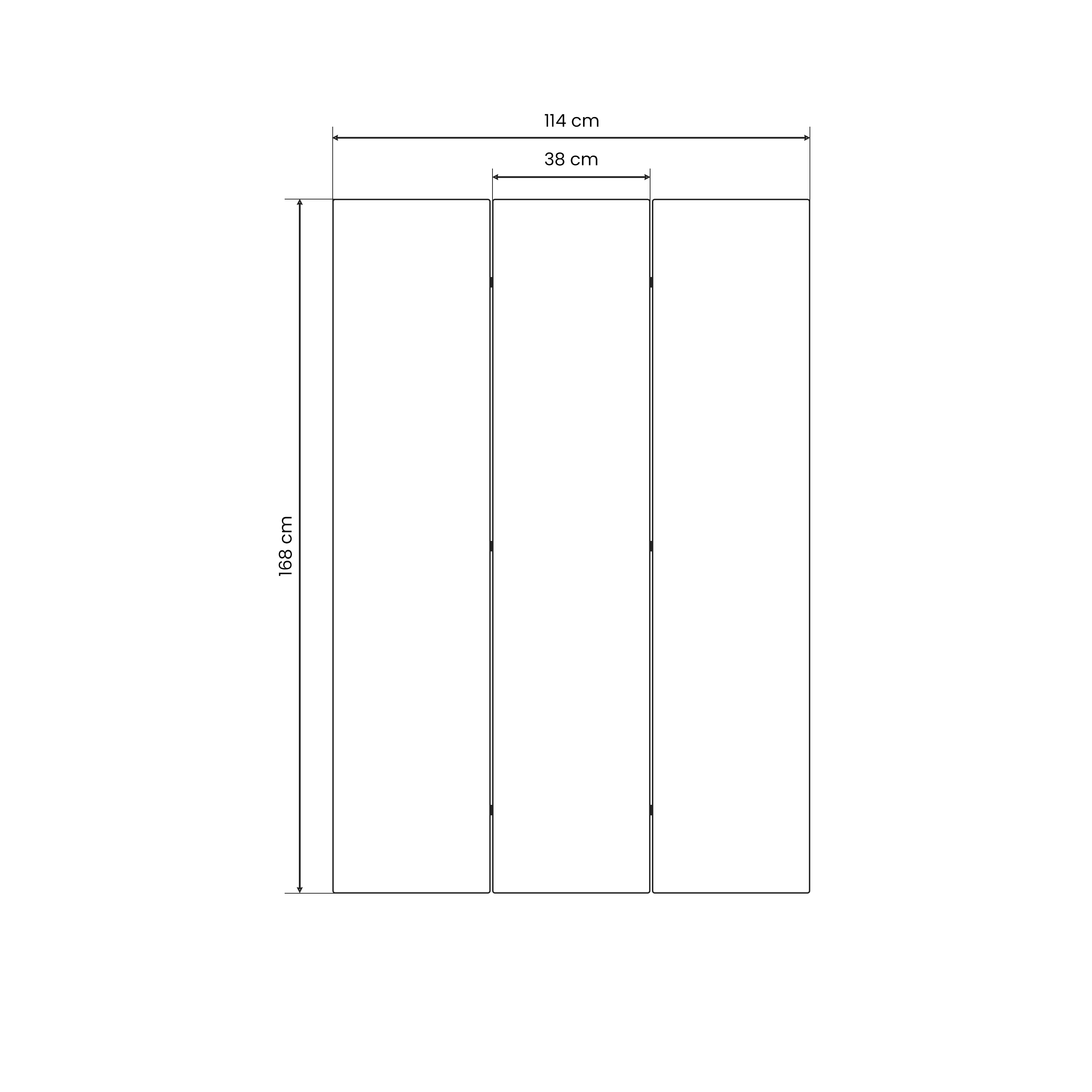 MAKESHIFT ARTISTRY Decorative 3-Panel Room Divider