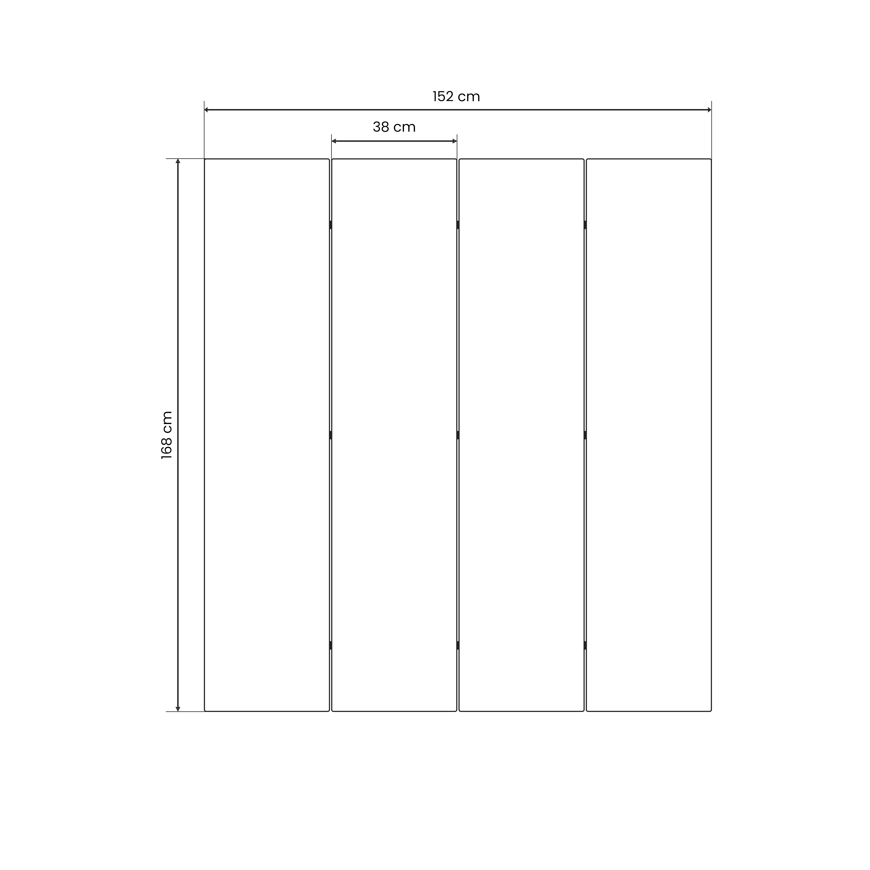 ALMONDINE SONGBIRD Decorative 4-Panel Room Divider