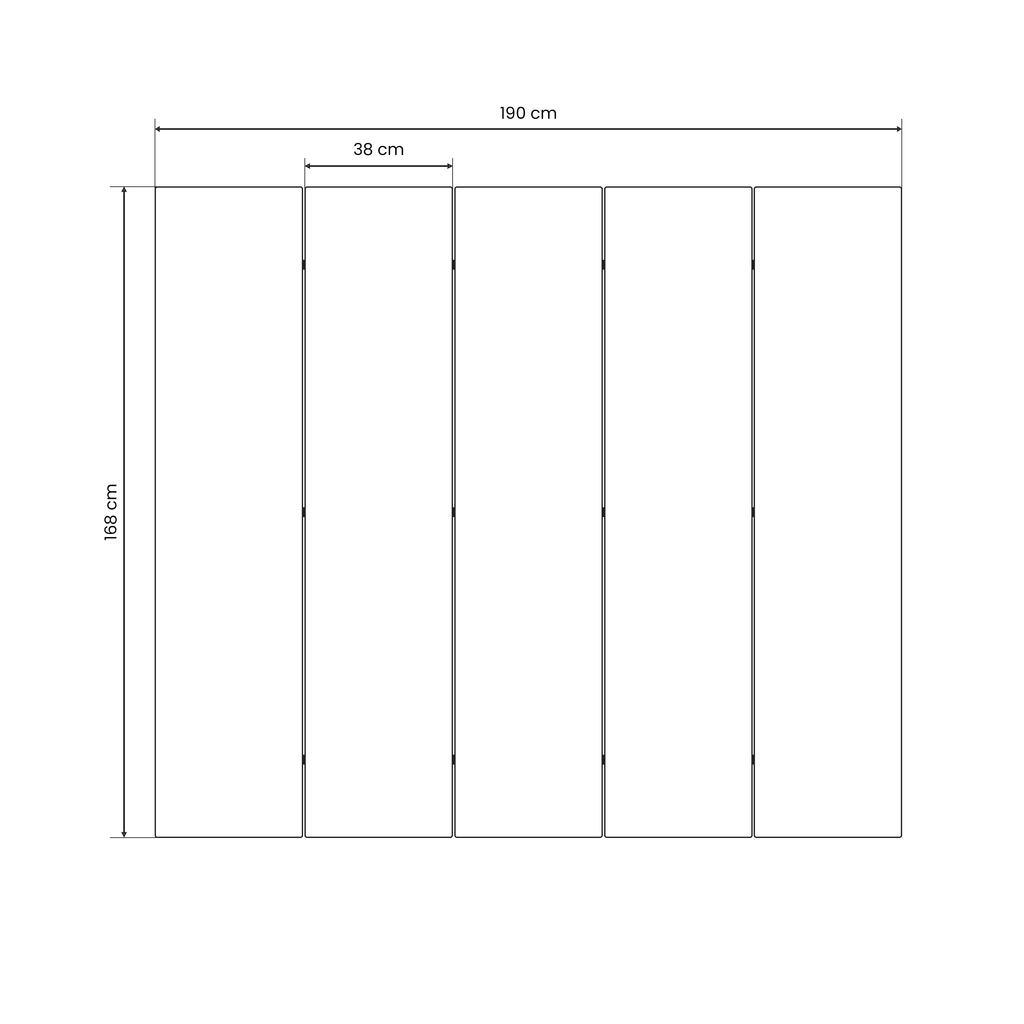 ABSTRACT SYMPHONY FLARE Decorative 5-Panel Room Divider