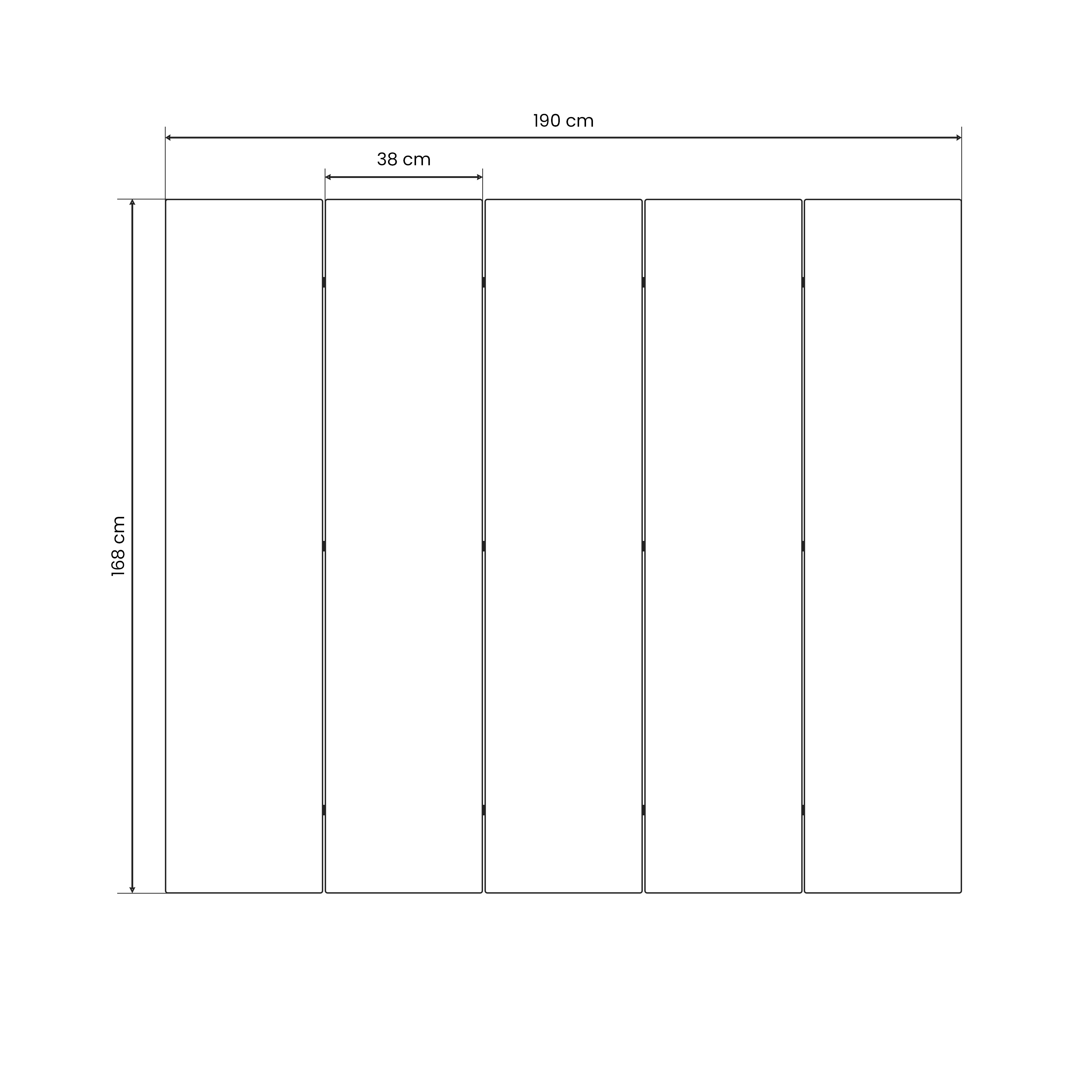A PIECE OF SHAPE Decorative 5-Panel Room Divider