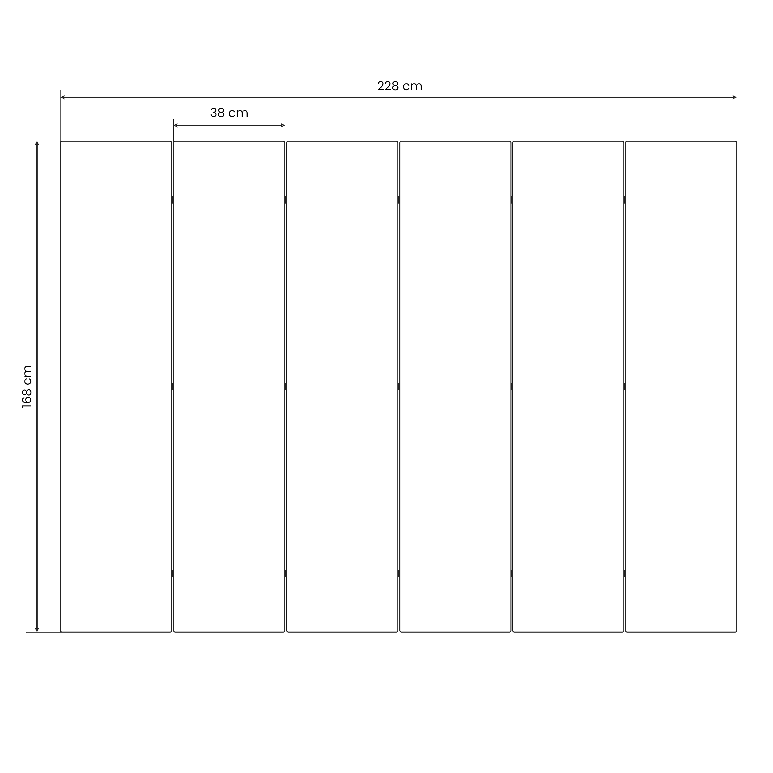 BULLFINCH SONG Decorative 6-Panel Room Divider