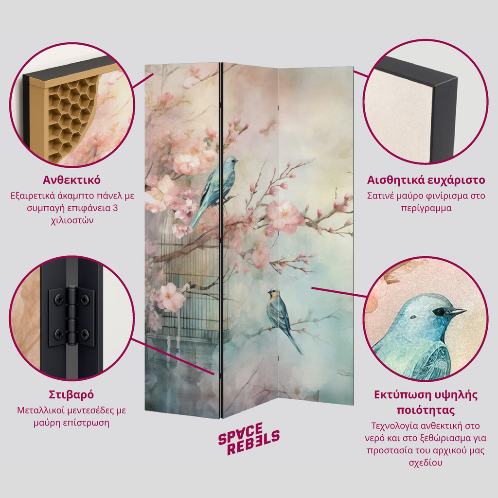 NATURE'S CANVAS Decorative 3-Panel Room Divider